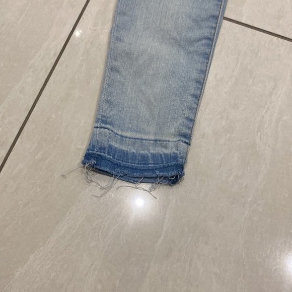 Polo Ralph Lauren Girl Light Blue Wash Denim Patch Jeans Size 5 - Picture 6 of 8